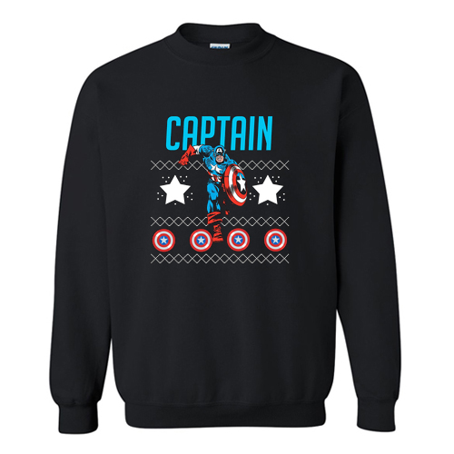 Captain in Christmas Sweatshirt At