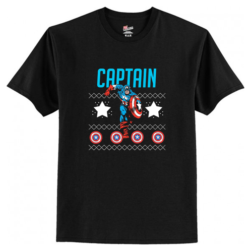 Captain in Christmas T-Shirt At