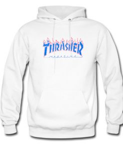 Thrasher Patriot Blue Flame Hoodie At