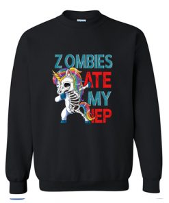 Zombies Ate My IEP Unicorn Funny Teacher Sweatshirt At