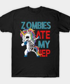 Zombies Ate My IEP Unicorn Funny Teacher T-Shirt At