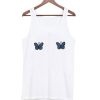 Blue Ribbed Butterfly Tank Top SFA