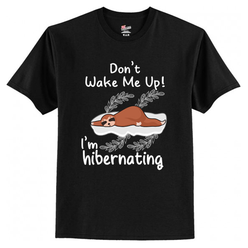 Don't Wake Me Up! I'm Hibernating Funny Sloth T-Shirt At