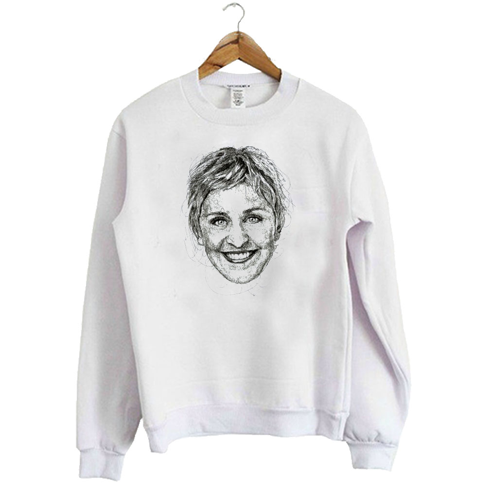 Ellen Degeneres White Sweatshirt SFA