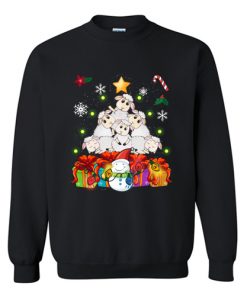 Funny Sheep Christmas Tree Cute Decor Gift Xmas Presents Sweatshirt At