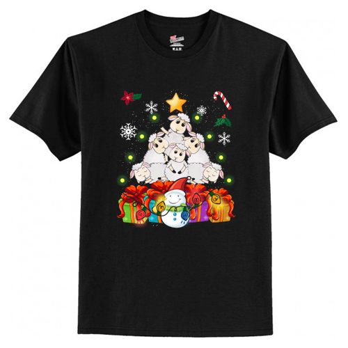 Funny Shark Christmas Tree Cute Decor Gift Xmas Presents T-Shirt At ...