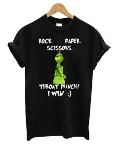 Grinch Rock Paper Scissors Throat Punch I Win T-Shirt SFA