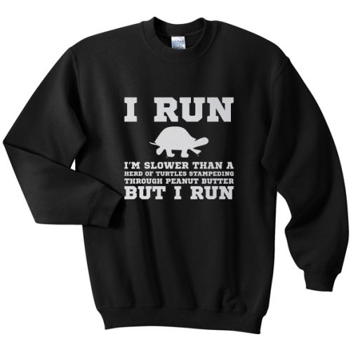 I Run Im Slower Than A Herd Of Turtles Sweatshirt SFA