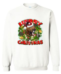 Merry Christmas Bloodhound Dog Gift Sweatshirt At