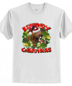 Merry Christmas Bloodhound Dog Gift T-Shirt At