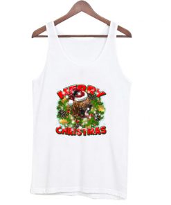 Merry Christmas Bloodhound Dog Gift Tank Top At
