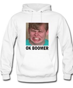 Ok Boomer Face Hoodie At