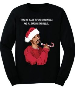 Snoop Dogg twas the nizzle before Christmizzle Sweatshirt SFA