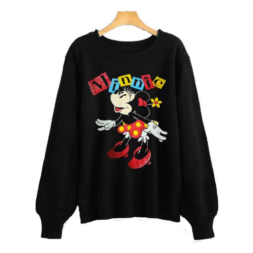Vintage Minnie Mouse Black Sweatshirt SFA