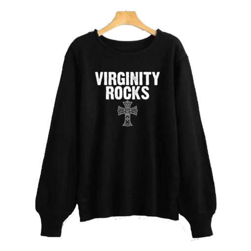 Virginity Rocks Black Sweatshirt SFA