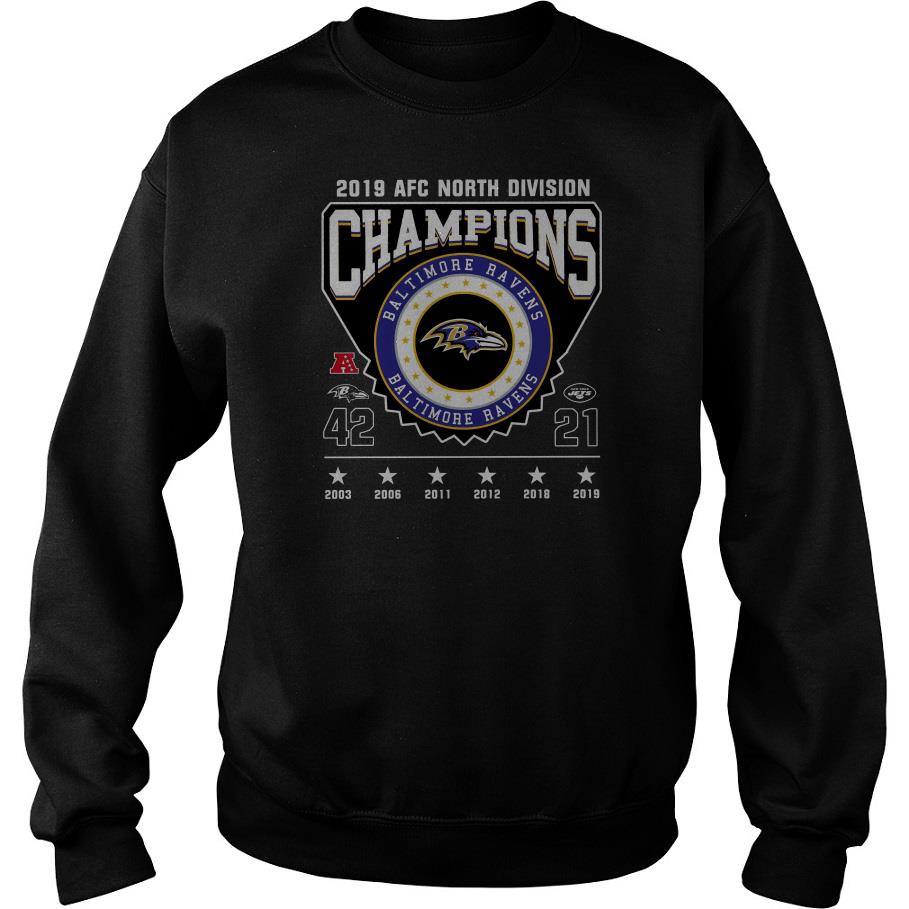 2019 Afc North Division Champions Baltimore Ravens Sweatshirt SFA