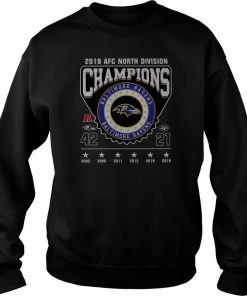 2019 Afc North Division Champions Baltimore Ravens Sweatshirt SFA