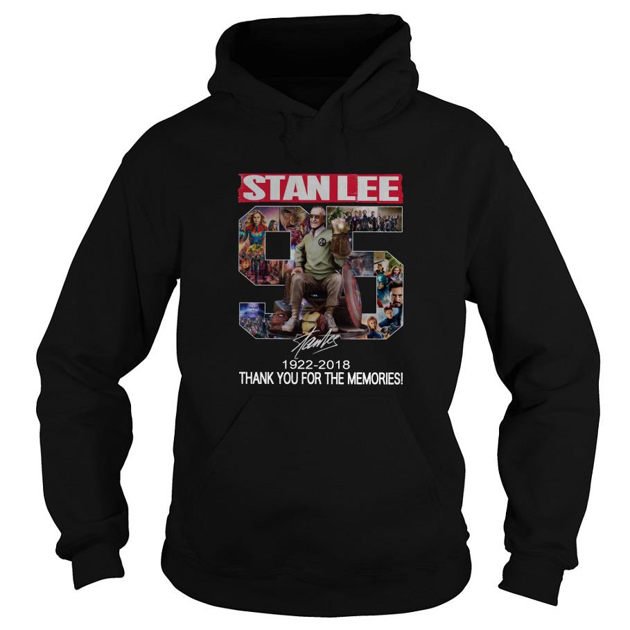 95 Years Of Stan Lee Thank You For The Memories Signature Hoodie SFA