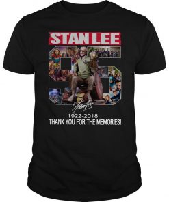 95 Years Of Stan Lee Thank You For The Memories Signature T Shirt SFA