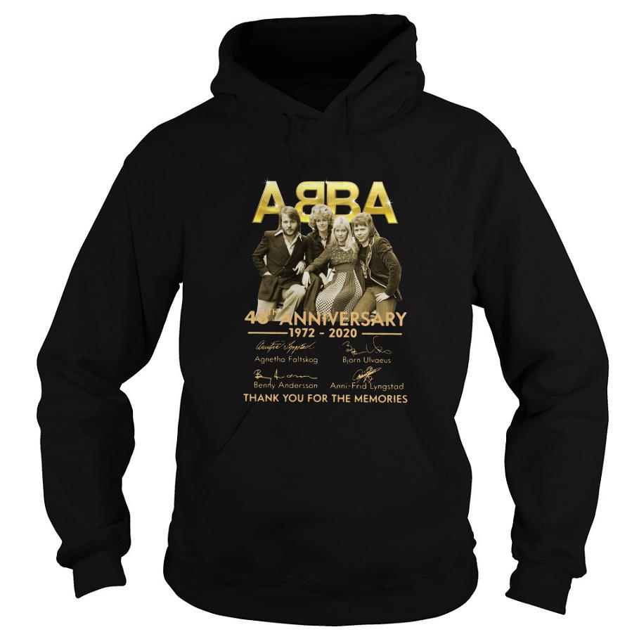 ABBA 48th Anniversary 1972 2020 Thank You For The Memories Hoodie SFA