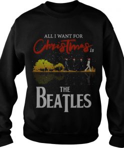 All I Want For Christmas Is Guitar Lake The Beatles Santa Sweatshirt SFA