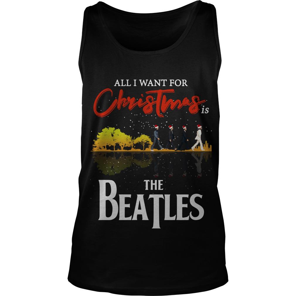 All I Want For Christmas Is Guitar Lake The Beatles Santa Tank Top SFA