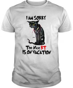Black Cat I Am Sorry The Nice Right Is On Vacation Christmas T Shirt SFA
