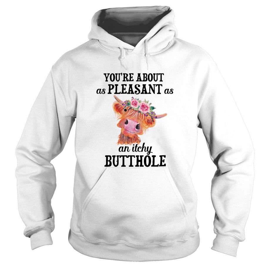 Cattle Cow Lovely Flowers You’re About As Pleasant As An Itchy Butthole Hoodie SFA