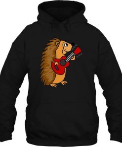 Hedgehog Playing Guitar Hoodie SFA