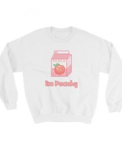 I'm Peachy Pixel Art Milk Carton Sweatshirt SFA