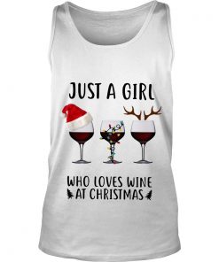 Just a girl who love wine Christmas Tank Top SFA