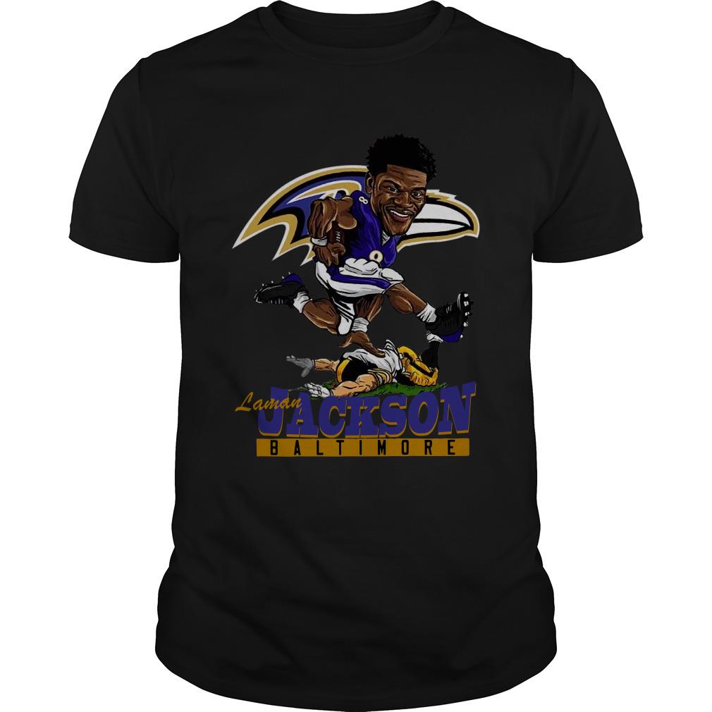 Lamar Jackson Baltimore Ravens T Shirt SFA
