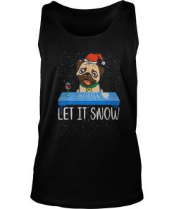 Let It Snow Santa Cocaine Adult Humor Dog Pug Tank Top SFA
