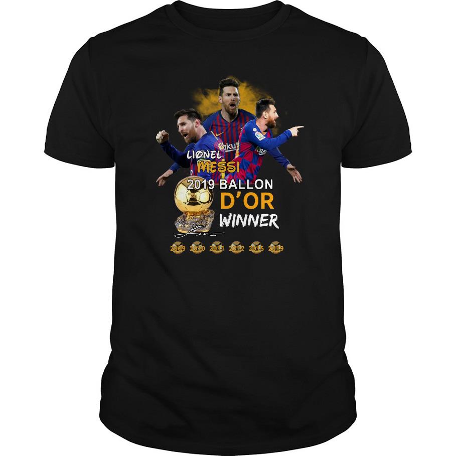 Lionel Messi 2019 Ballon D’or Winner T Shirt SFA