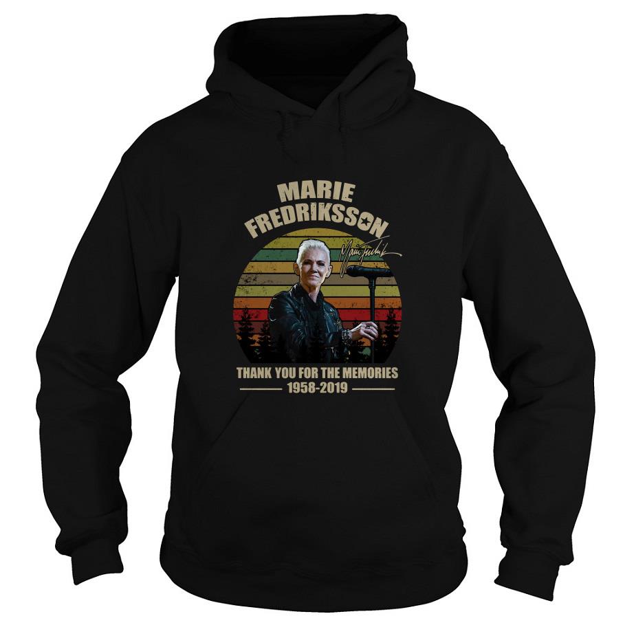 Marie Fredriksson Thank You For The Memories 1958 2019 Signature Vintage Hoodie SFA