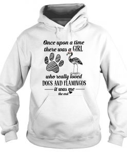 Once Upon A Time There Was A Girl Who Really Love Dogs And Flamingos Hoodie SFA