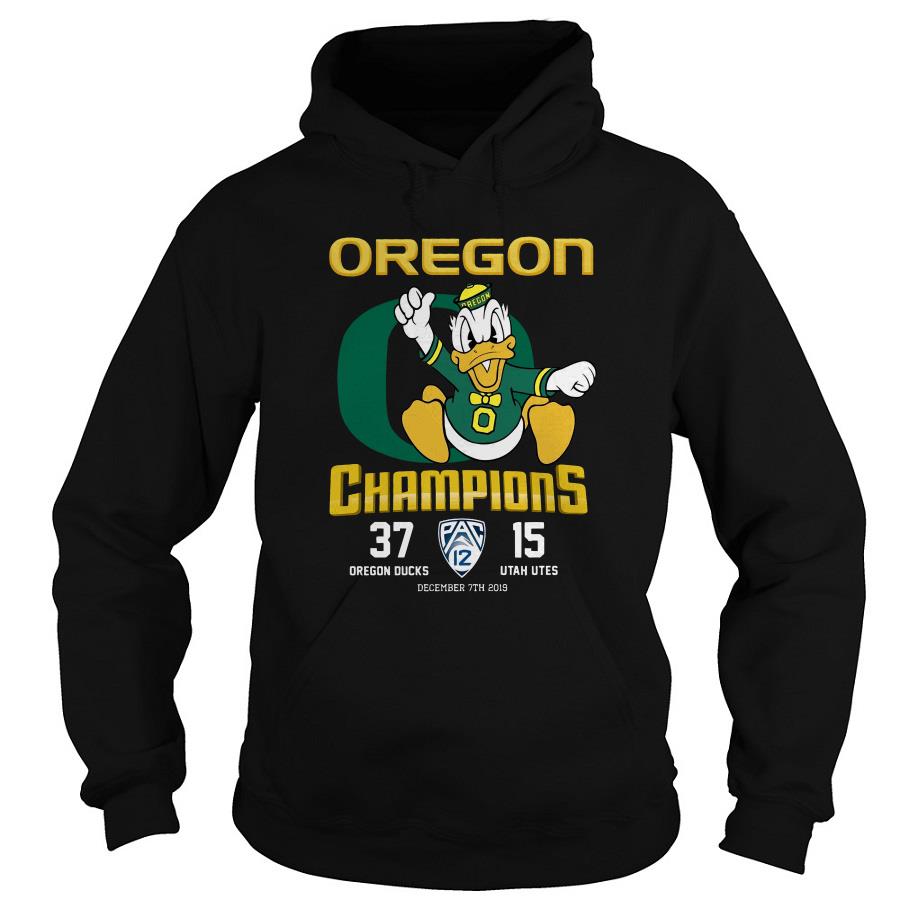 Oregon Champion 37 Oregon Ducks 15 Utah Utes Hoodie SFA