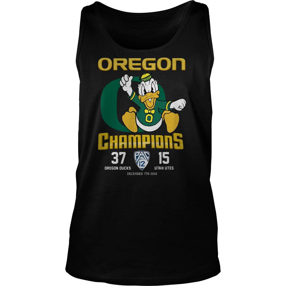 Oregon Champion 37 Oregon Ducks 15 Utah Utes Tank Top SFA