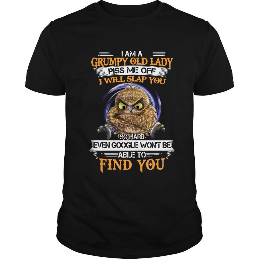 Owl I Am A Grumpy Old Lady T Shirt SFA