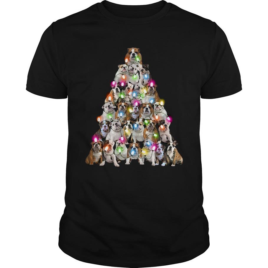 Pitbull Christmas Tree T Shirt SFA