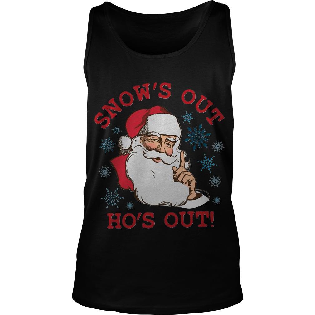 Santa Claus Snow’s Out He’s Out Christmas Tank Top SFA