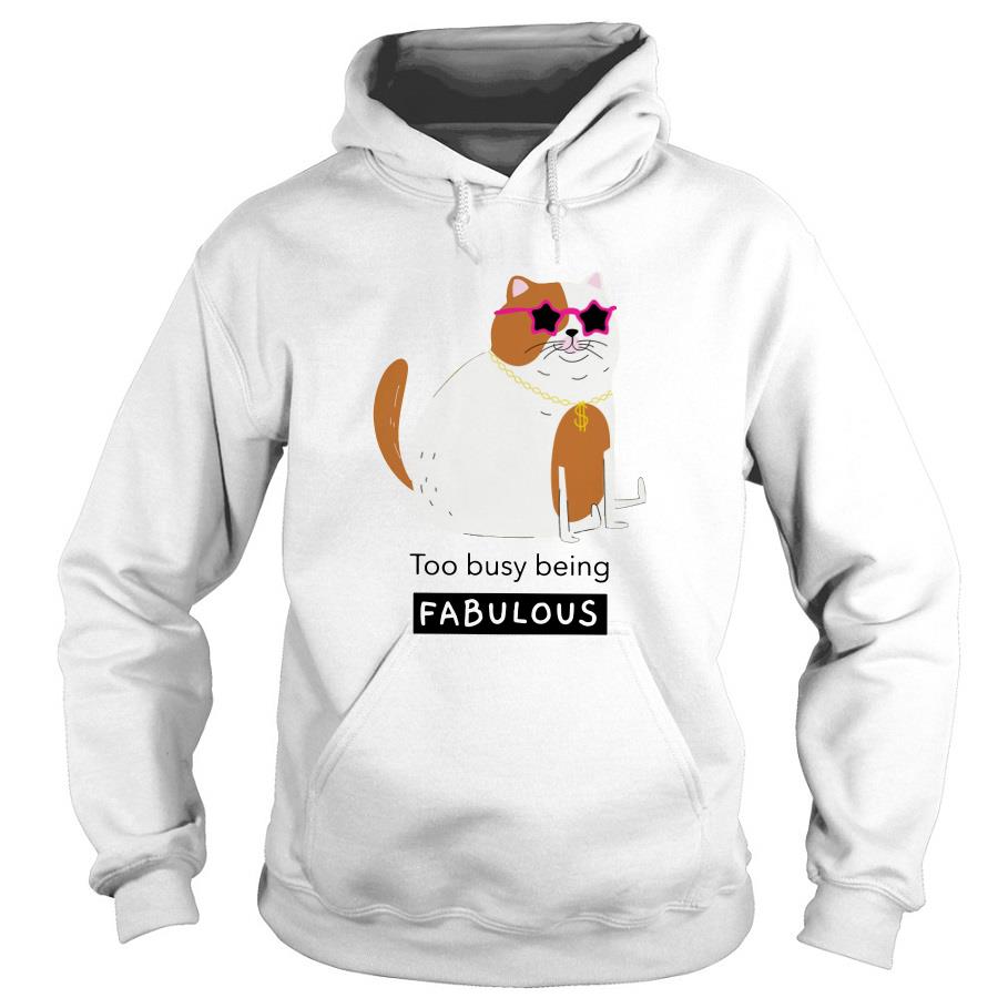 Smiling Cat Too Busy Being Fabulous Hoodie SFA
