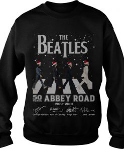 The Beatles 50 Year Abbey Road 1969 2019 Signatures Chirstmas Sweatshirt SFA