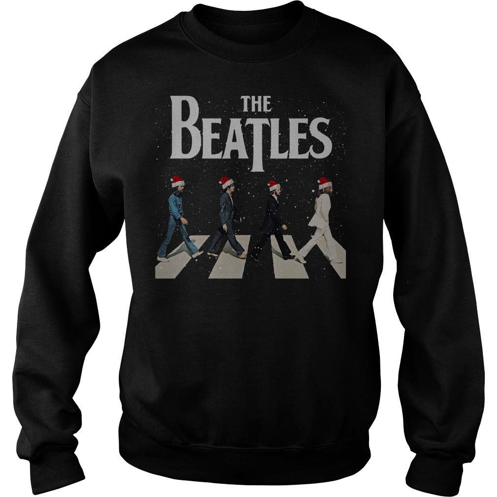 The Beatles Walking Across Abbey Road Christmas Sweatshirt SFA