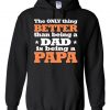 The Only Thing Better Than Being A Dad Is Being A Papa Hoodie SFA