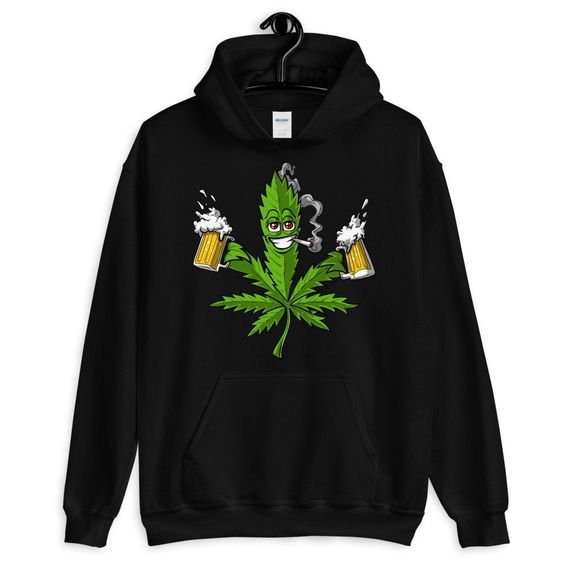 Weed Leaf Beer Hoodie SFA