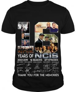 16 Years Of NCIS 2003 2019 Thank You For The Memories Signatures T Shirt SFA