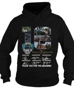 16 Years of Pirates Caribbean thank you for the memories signatures Hoodie SFA