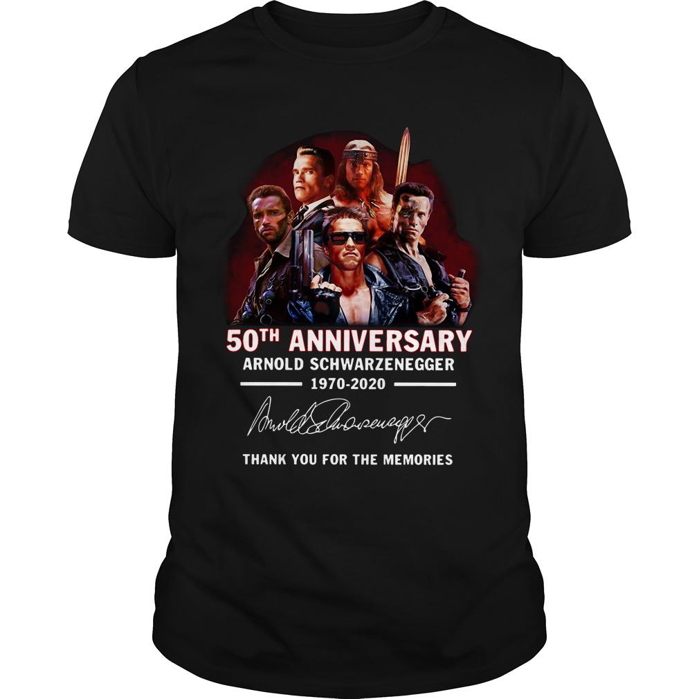 50th Anniversary Arnold Schwarzenegger Thank You For The Memories Signature T Shirt SFA