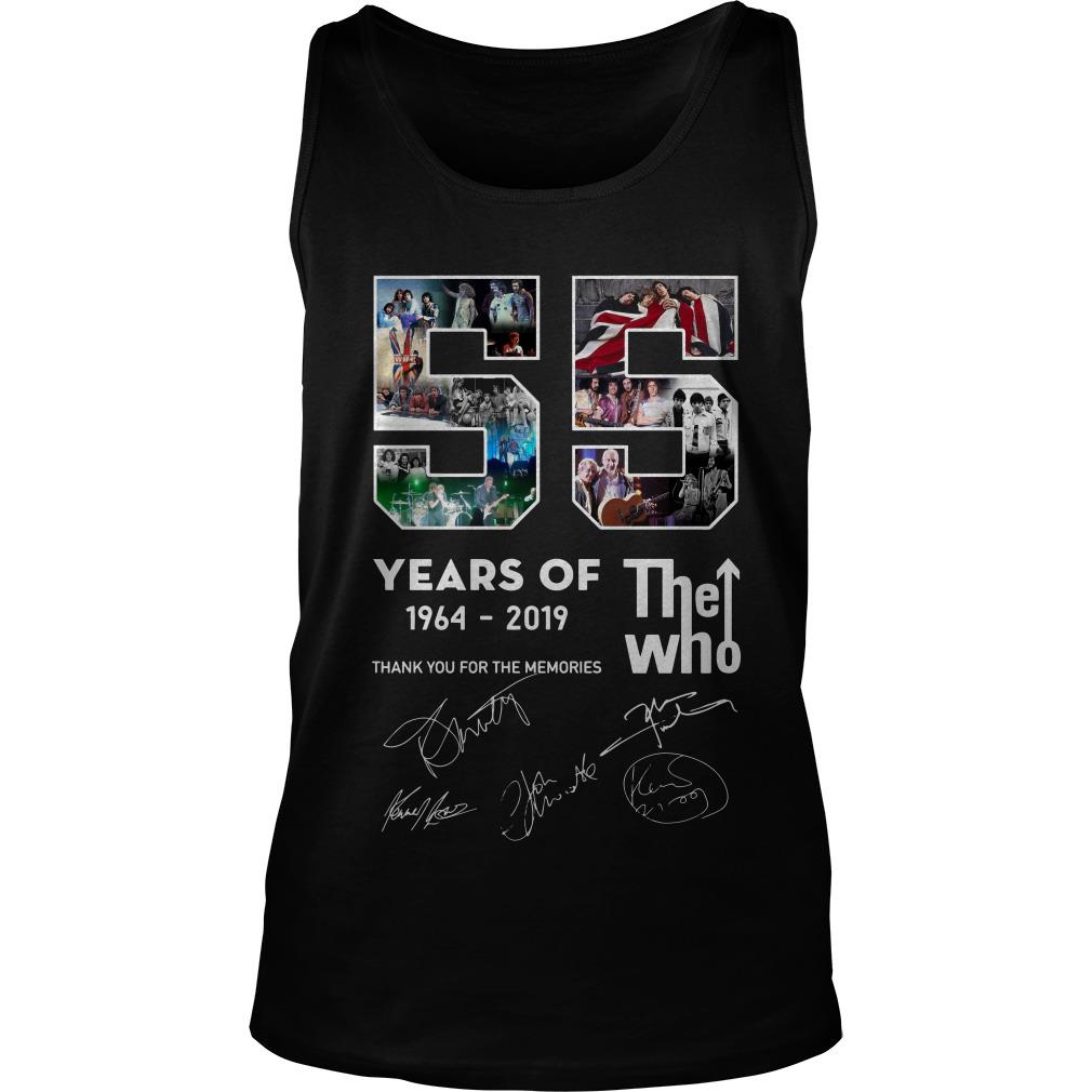 55 Years Of The Who Thank You For The Memories Signature Tank Top SFA